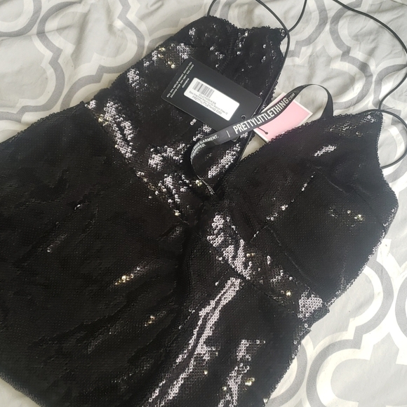 Prettylittlethings Kourtney black sequin bodycon - Picture 5 of 6